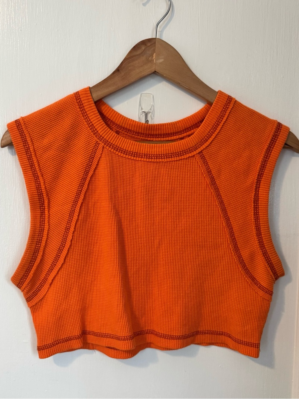 Urban Outfitters Cropped Waffle Muscle Top